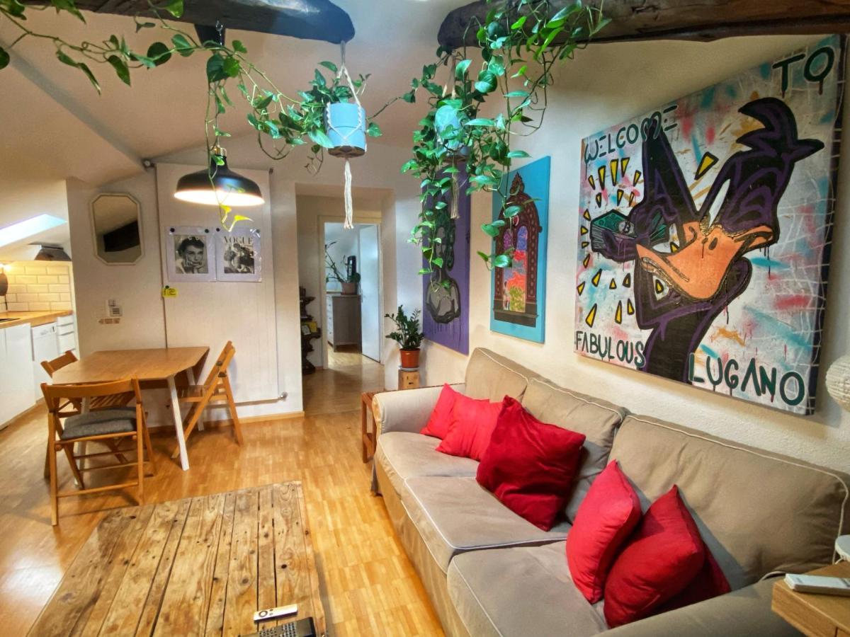 Cozy Apartment By The The Lake Of ลูกาโน ภายนอก รูปภาพ